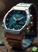 EDF-502ED-A1 Black Silver Watch.