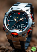 EDF-252ED-A1 Black Silver Worldwide Time.