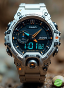 EDF-21002ED-A1 Black Silver Watch.